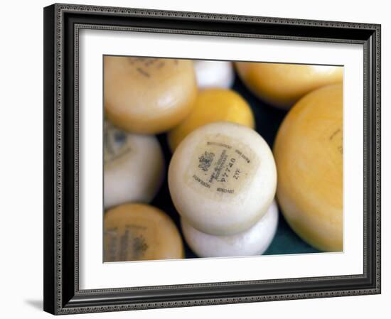 Close-Up of Dutch Cheeses, Amsterdam, the Netherlands (Holland)-Richard Nebesky-Framed Photographic Print