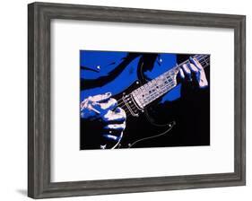 Close-up of Electric Guitar Player-Carol & Mike Werner-Framed Photographic Print