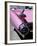 Close-Up of Fin and Lights on a Pink Cadillac Car-Mark Chivers-Framed Photographic Print