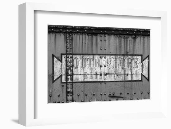 Close-up of freight railroad car, South Shore Line, Chicago, Cook County, Illinois, USA-Panoramic Images-Framed Photographic Print