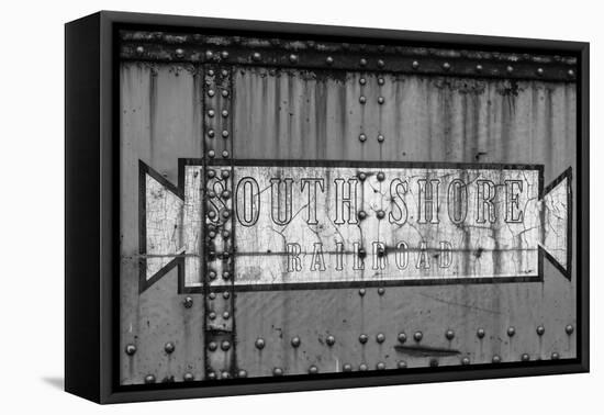 Close-up of freight railroad car, South Shore Line, Chicago, Cook County, Illinois, USA-Panoramic Images-Framed Premier Image Canvas