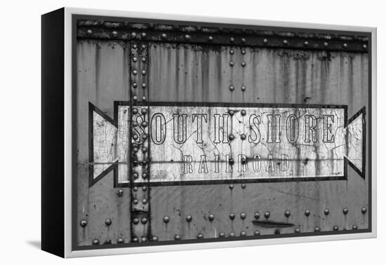 Close-up of freight railroad car, South Shore Line, Chicago, Cook County, Illinois, USA-Panoramic Images-Framed Premier Image Canvas