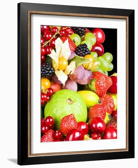 Close up of Fresh Fruits - Fruit assortments - Fruits and Vegetables-Philippe Hugonnard-Framed Photographic Print