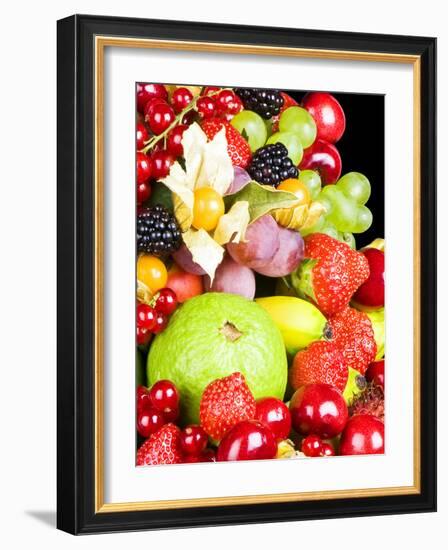 Close up of Fresh Fruits - Fruit assortments - Fruits and Vegetables-Philippe Hugonnard-Framed Photographic Print