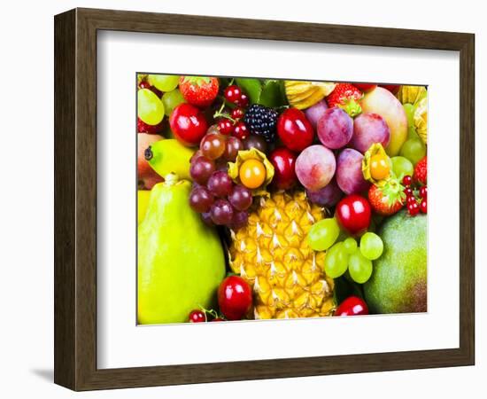 Close up of Fresh Fruits - Fruit assortments - Fruits and Vegetables-Philippe Hugonnard-Framed Photographic Print