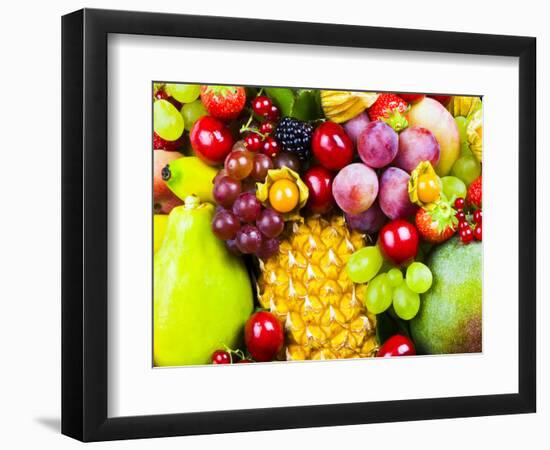 Close up of Fresh Fruits - Fruit assortments - Fruits and Vegetables-Philippe Hugonnard-Framed Photographic Print