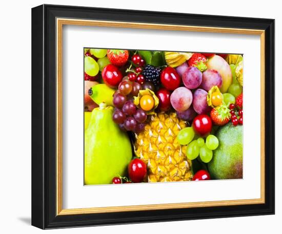 Close up of Fresh Fruits - Fruit assortments - Fruits and Vegetables-Philippe Hugonnard-Framed Photographic Print