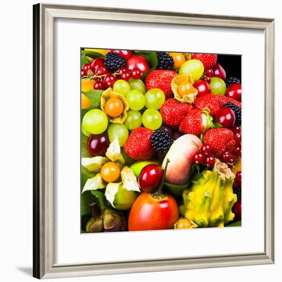 Close up of Fresh Fruits - Fruit assortments - Fruits and Vegetables-Philippe Hugonnard-Framed Photographic Print