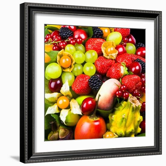 Close up of Fresh Fruits - Fruit assortments - Fruits and Vegetables-Philippe Hugonnard-Framed Photographic Print