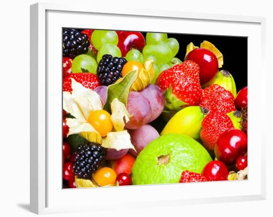 Close up of Fresh Fruits - Fruit assortments - Fruits and Vegetables-Philippe Hugonnard-Framed Photographic Print