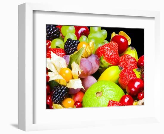 Close up of Fresh Fruits - Fruit assortments - Fruits and Vegetables-Philippe Hugonnard-Framed Photographic Print