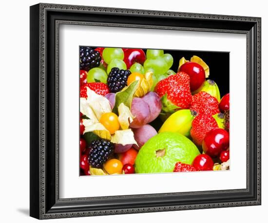 Close up of Fresh Fruits - Fruit assortments - Fruits and Vegetables-Philippe Hugonnard-Framed Photographic Print