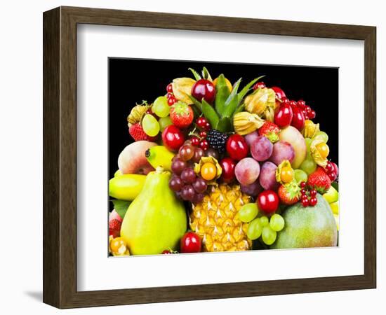 Close up of Fresh Fruits - Fruit assortments - Fruits and Vegetables-Philippe Hugonnard-Framed Photographic Print