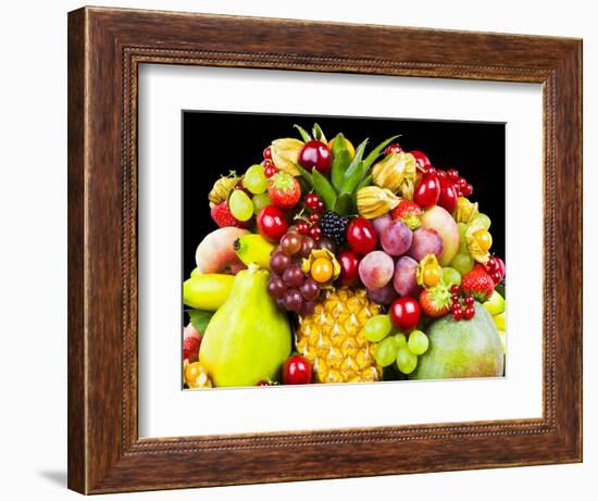 Close up of Fresh Fruits - Fruit assortments - Fruits and Vegetables-Philippe Hugonnard-Framed Photographic Print