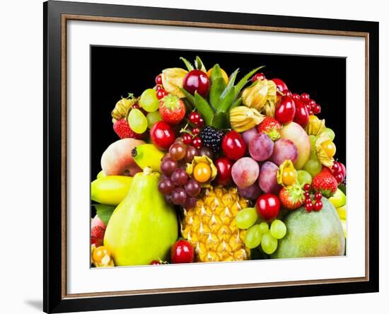 Close up of Fresh Fruits - Fruit assortments - Fruits and Vegetables-Philippe Hugonnard-Framed Photographic Print