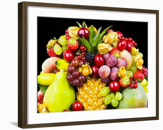 Close up of Fresh Fruits - Fruit assortments - Fruits and Vegetables-Philippe Hugonnard-Framed Photographic Print