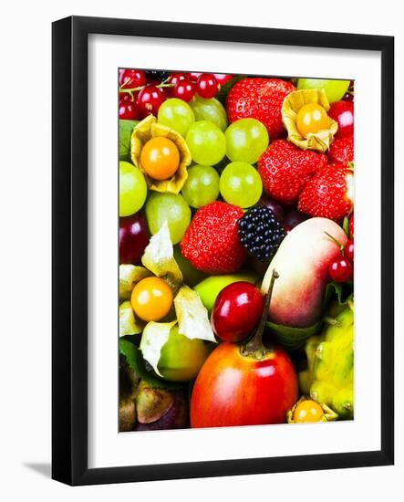 Close up of Fresh Fruits - Fruit assortments - Fruits and Vegetables-Philippe Hugonnard-Framed Photographic Print