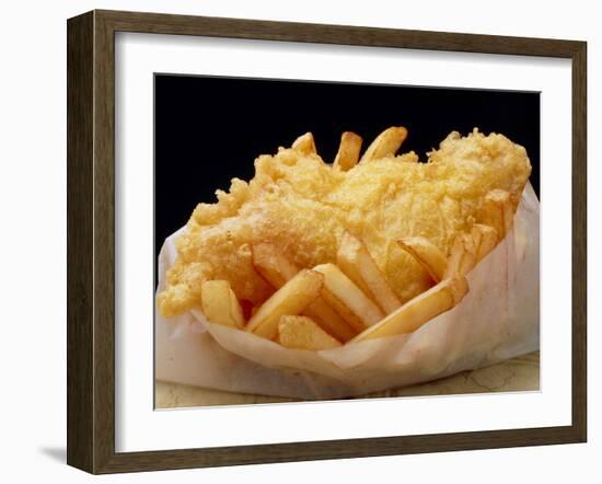 Close Up of Fried Fish & Chips-Tony Craddock-Framed Photographic Print