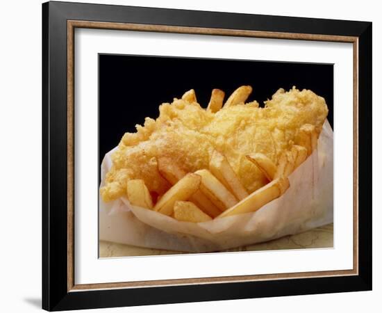 Close Up of Fried Fish & Chips-Tony Craddock-Framed Photographic Print