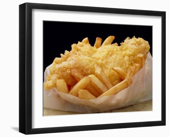 Close Up of Fried Fish & Chips-Tony Craddock-Framed Photographic Print