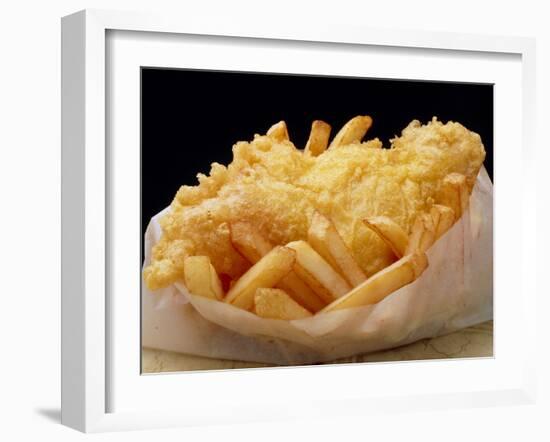 Close Up of Fried Fish & Chips-Tony Craddock-Framed Photographic Print