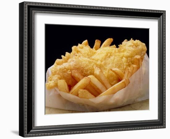 Close Up of Fried Fish & Chips-Tony Craddock-Framed Photographic Print