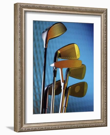 Close-up of Golf Clubs-null-Framed Photographic Print