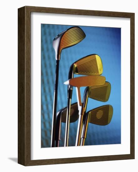 Close-up of Golf Clubs-null-Framed Photographic Print