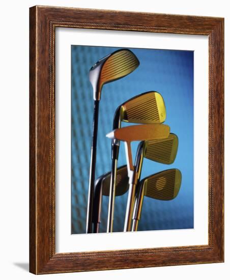 Close-up of Golf Clubs-null-Framed Photographic Print