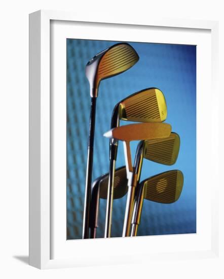 Close-up of Golf Clubs-null-Framed Photographic Print