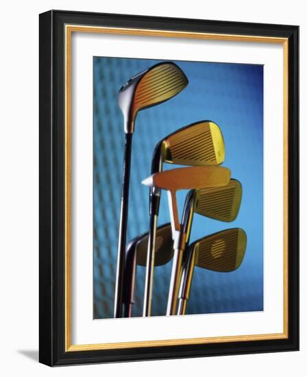 Close-up of Golf Clubs-null-Framed Photographic Print