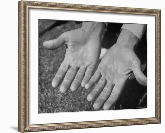 Close Up of Golfer Ben Hogan's Hands-Martha Holmes-Framed Premium Photographic Print