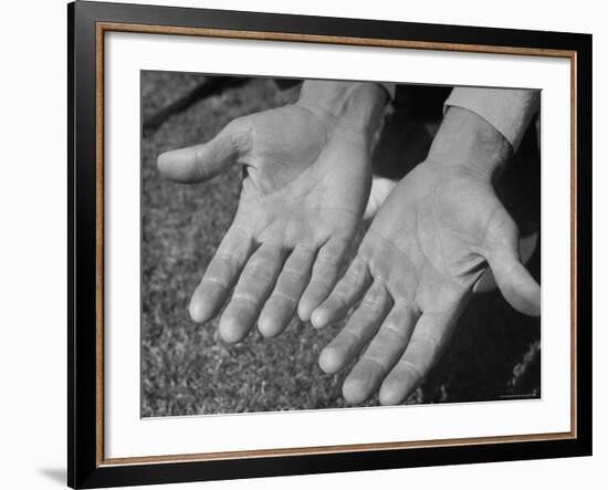 Close Up of Golfer Ben Hogan's Hands-Martha Holmes-Framed Premium Photographic Print