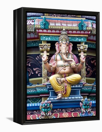 Close Up of Gopuram of Sri Mariamman Temple, a Dravidian Style Temple in Chinatown, Singapore-Gavin Hellier-Framed Premier Image Canvas