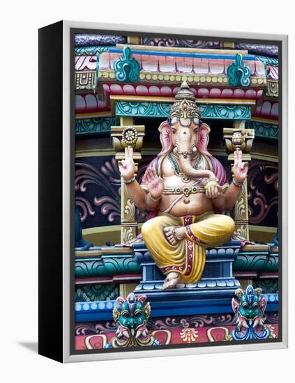 Close Up of Gopuram of Sri Mariamman Temple, a Dravidian Style Temple in Chinatown, Singapore-Gavin Hellier-Framed Premier Image Canvas