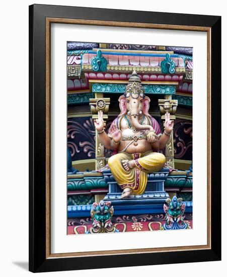 Close Up of Gopuram of Sri Mariamman Temple, a Dravidian Style Temple in Chinatown, Singapore-Gavin Hellier-Framed Photographic Print