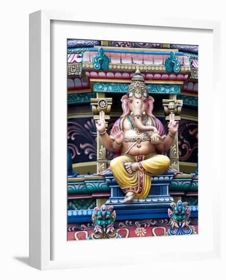 Close Up of Gopuram of Sri Mariamman Temple, a Dravidian Style Temple in Chinatown, Singapore-Gavin Hellier-Framed Photographic Print