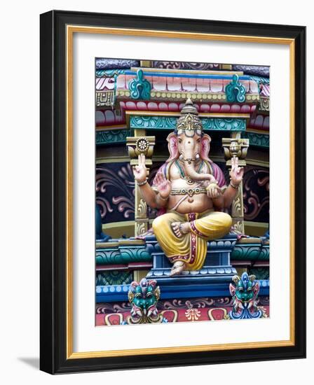 Close Up of Gopuram of Sri Mariamman Temple, a Dravidian Style Temple in Chinatown, Singapore-Gavin Hellier-Framed Photographic Print