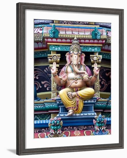 Close Up of Gopuram of Sri Mariamman Temple, a Dravidian Style Temple in Chinatown, Singapore-Gavin Hellier-Framed Photographic Print