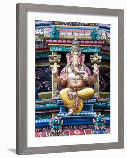 Close Up of Gopuram of Sri Mariamman Temple, a Dravidian Style Temple in Chinatown, Singapore-Gavin Hellier-Framed Photographic Print