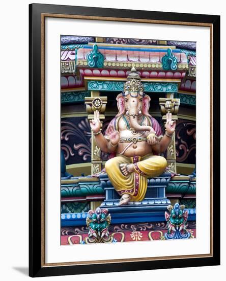 Close Up of Gopuram of Sri Mariamman Temple, a Dravidian Style Temple in Chinatown, Singapore-Gavin Hellier-Framed Photographic Print