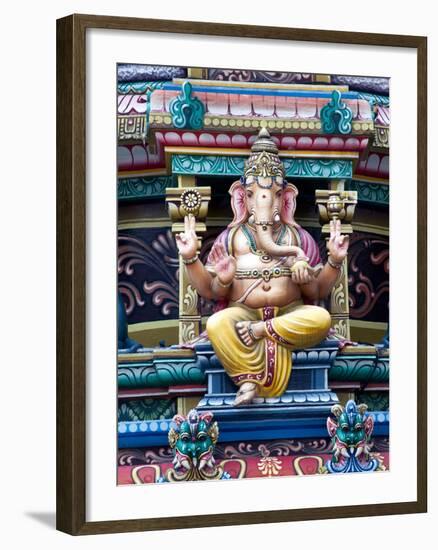 Close Up of Gopuram of Sri Mariamman Temple, a Dravidian Style Temple in Chinatown, Singapore-Gavin Hellier-Framed Photographic Print