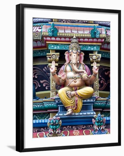 Close Up of Gopuram of Sri Mariamman Temple, a Dravidian Style Temple in Chinatown, Singapore-Gavin Hellier-Framed Photographic Print