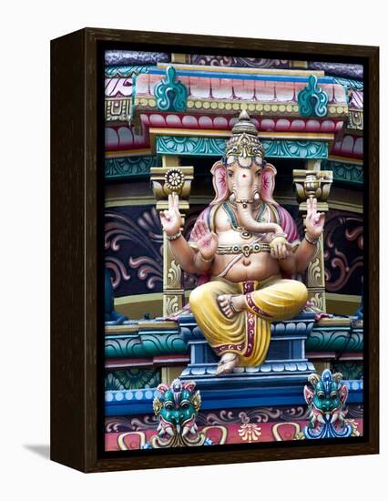 Close Up of Gopuram of Sri Mariamman Temple, a Dravidian Style Temple in Chinatown, Singapore-Gavin Hellier-Framed Premier Image Canvas