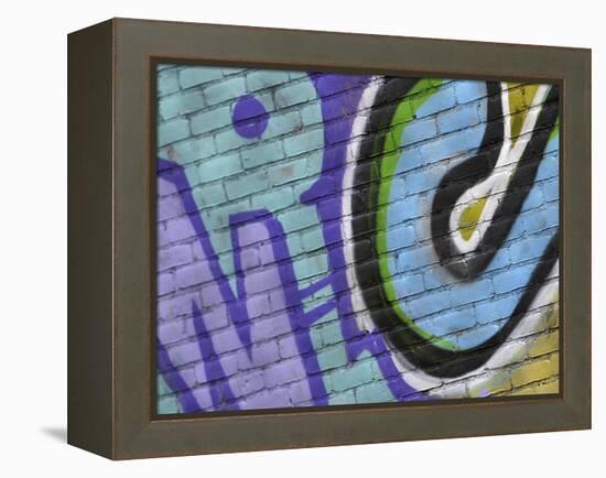 Close-up of Graffiti-null-Framed Premier Image Canvas