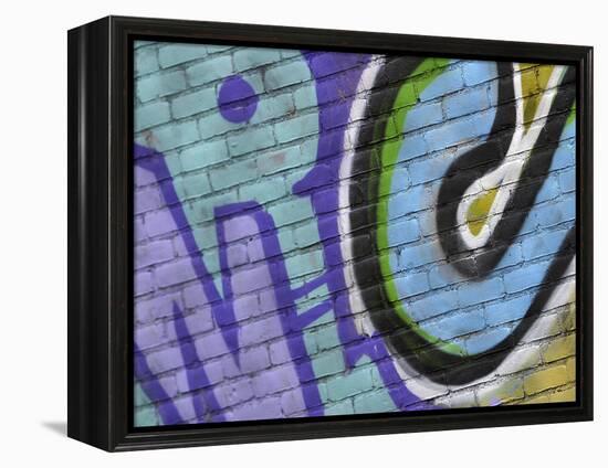 Close-up of Graffiti-null-Framed Premier Image Canvas