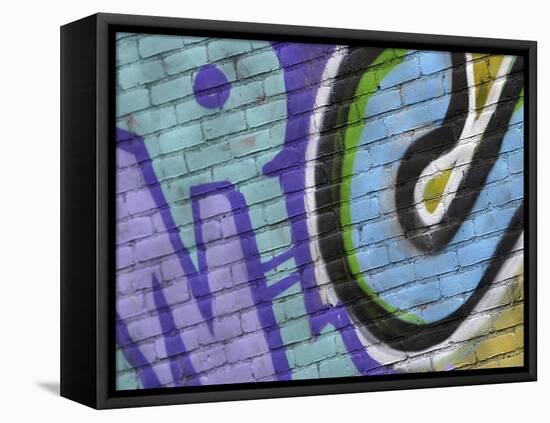 Close-up of Graffiti-null-Framed Premier Image Canvas