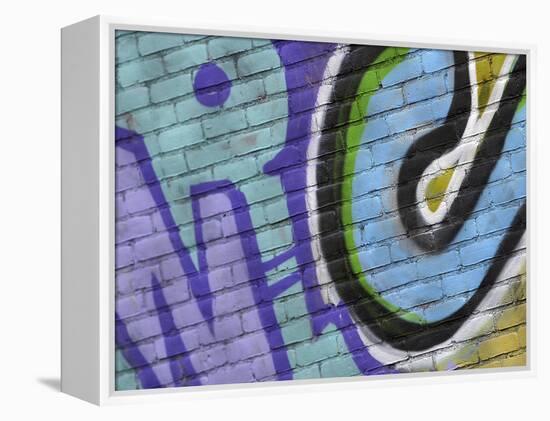 Close-up of Graffiti-null-Framed Premier Image Canvas