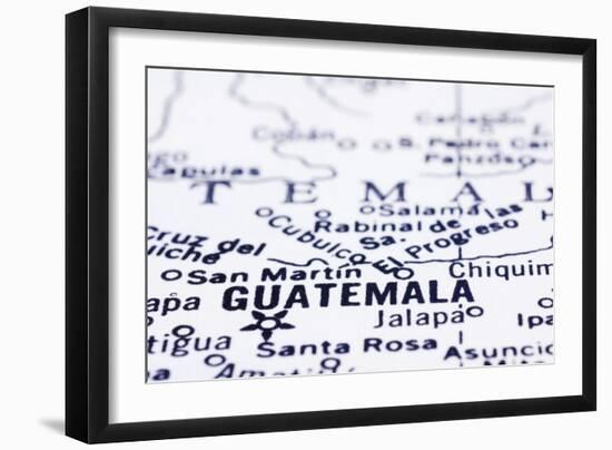 Close Up Of Guatemala On Map-mtkang-Framed Art Print