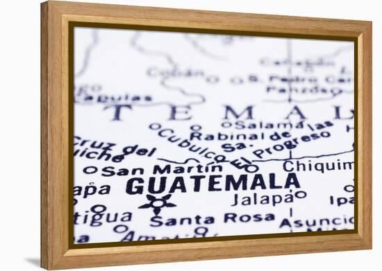 Close Up Of Guatemala On Map-mtkang-Framed Stretched Canvas